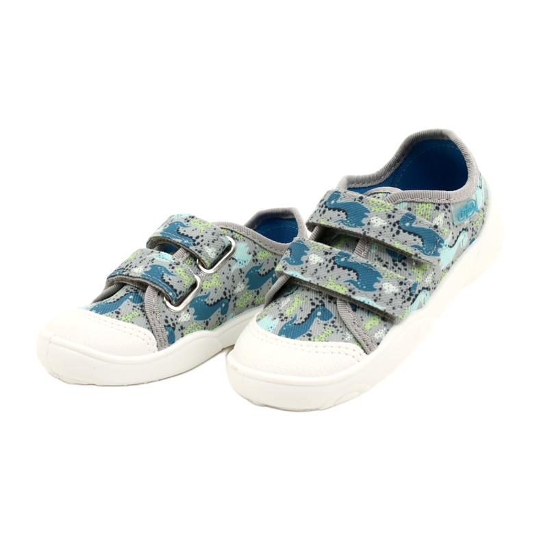 Befado children's shoes 907P156 Dino blue grey green 2
