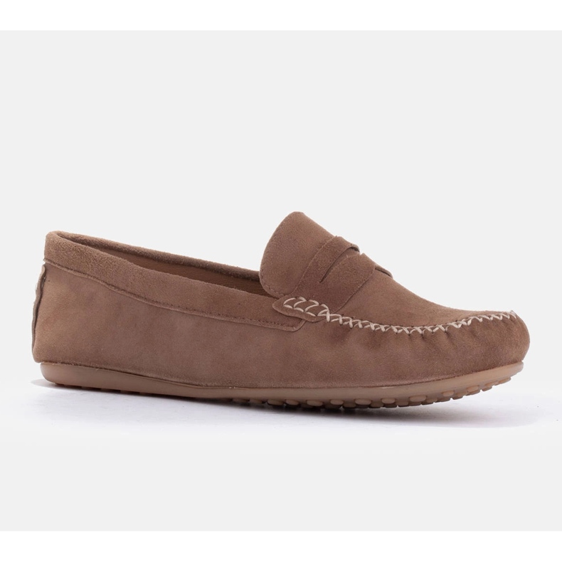 Marco Shoes Classic loafers made of soft suede brown 2