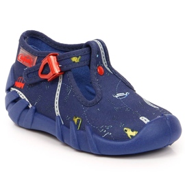 Boys slippers with navy blue Befado closure 2