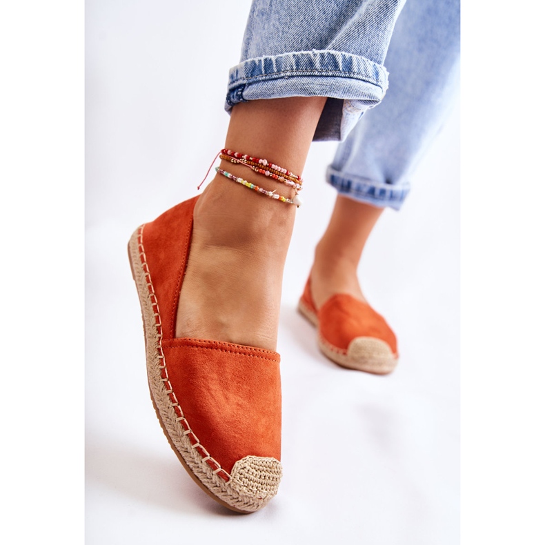 PG1 Classic Women's Orange Suede Espadrilles Clarice 1