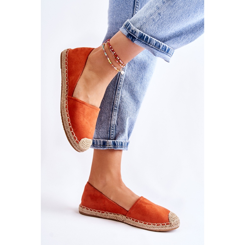 PG1 Classic Women's Orange Suede Espadrilles Clarice 2