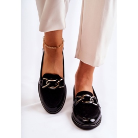 Classic Moccasins With Chain Laura Messi 2531 Black 2