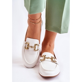 WS1 Women's White Coriso loafers 1