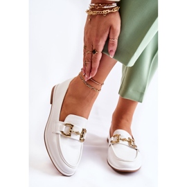 WS1 Women's White Coriso loafers 2