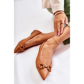 WS1 Women's Ballerinas In Spitz With Camel Carlos Decoration brown 2