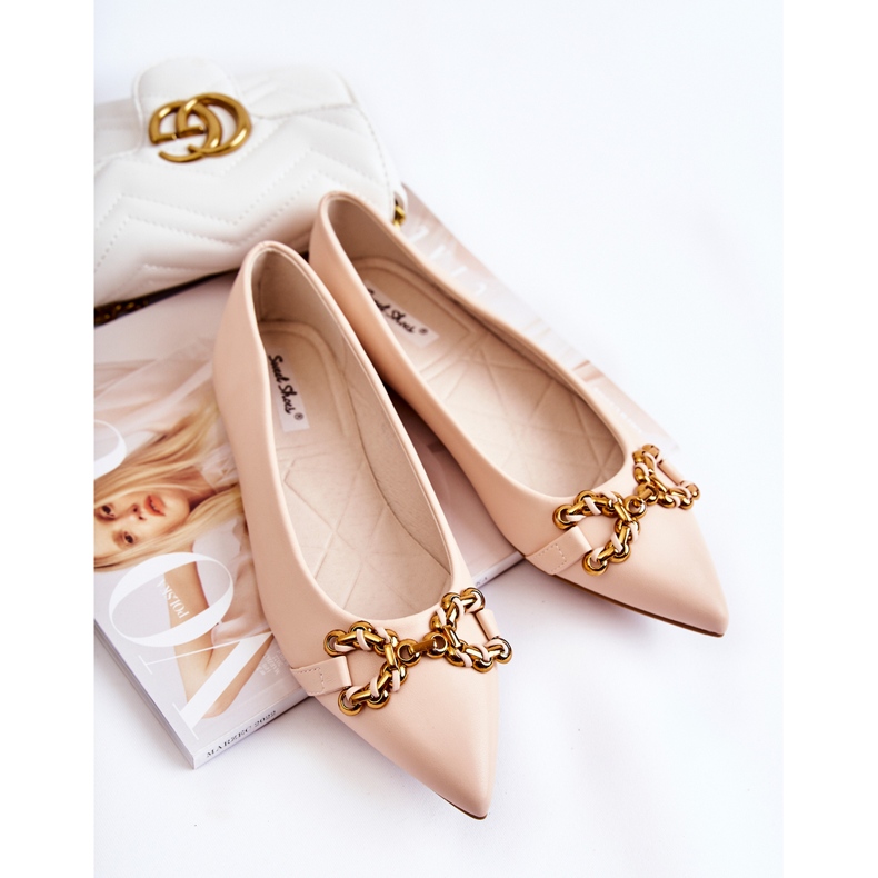 WS1 Women's Ballerinas In Spitz With Beige Carlos Ornament 1