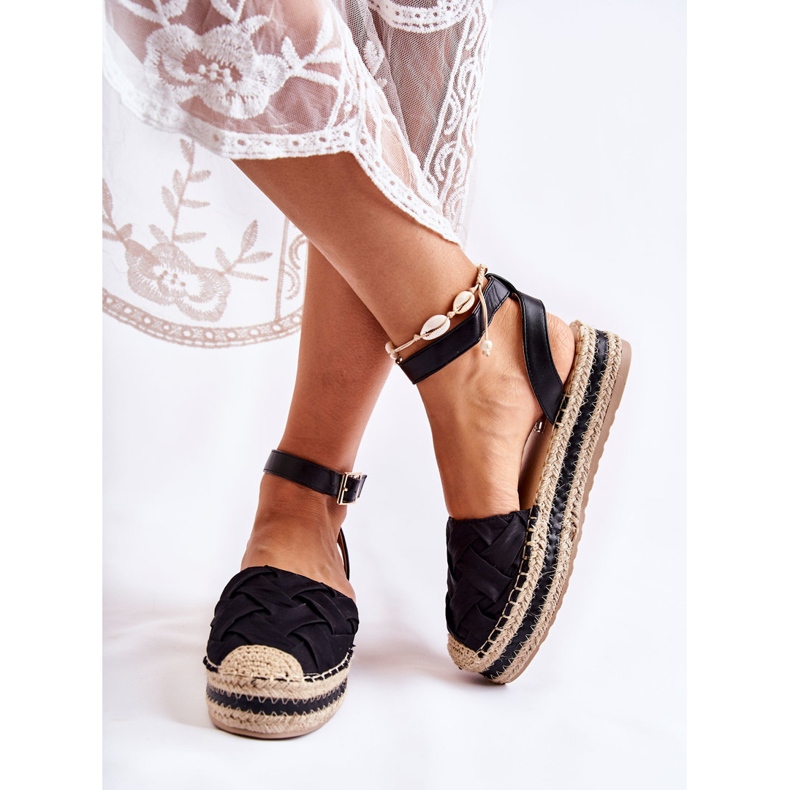 WS1 Women's Espadrilles Sandals On The Black Susane Platform 2