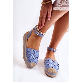 WS1 Women's Espadrilles Sandals On The Blue Susane Platform 1