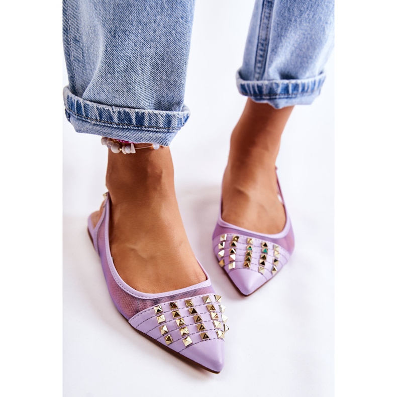 Women's Ballerinas With Studs Violet Kinley 2