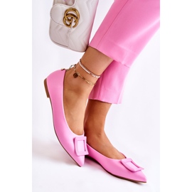 WS1 Leather Ballerinas With Pink Simone Spitz Ornament 2