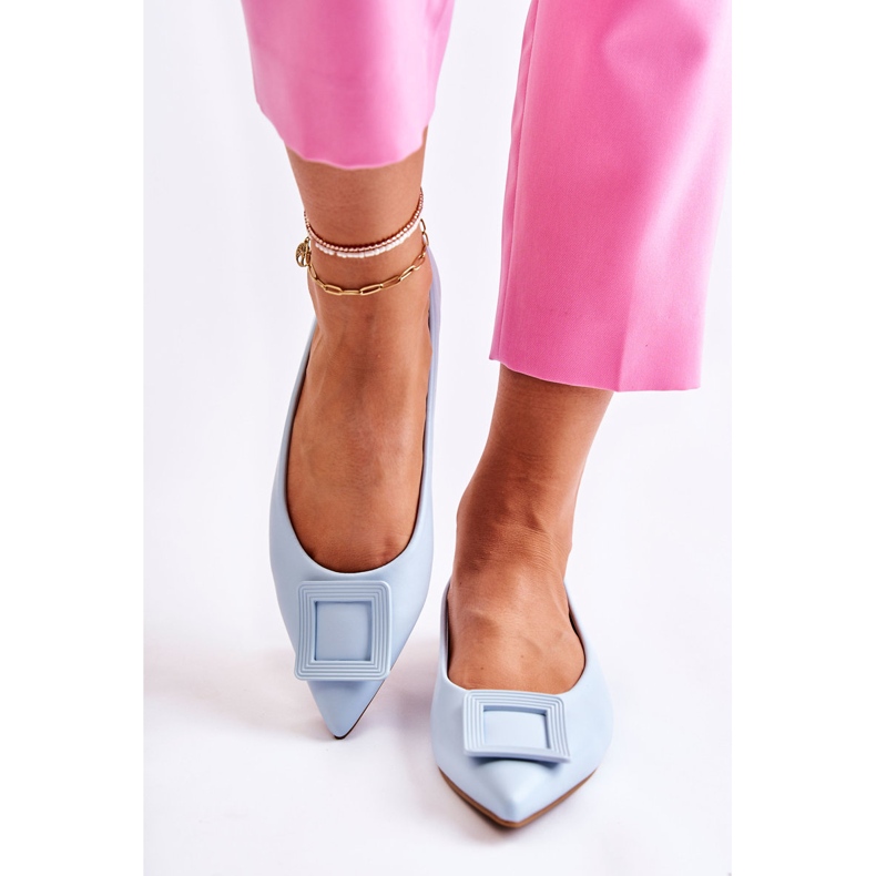 WS1 Leather Ballerinas With Blue Simone Spitz Ornament 1 WS1 Leather Ballerinas With Blue Simone Spitz Ornament 1