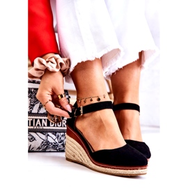 PS1 Women's Black Espadrilles On Wedges Tamarill 5