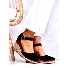 PS1 Women's Black Espadrilles On Wedges Tamarill 1