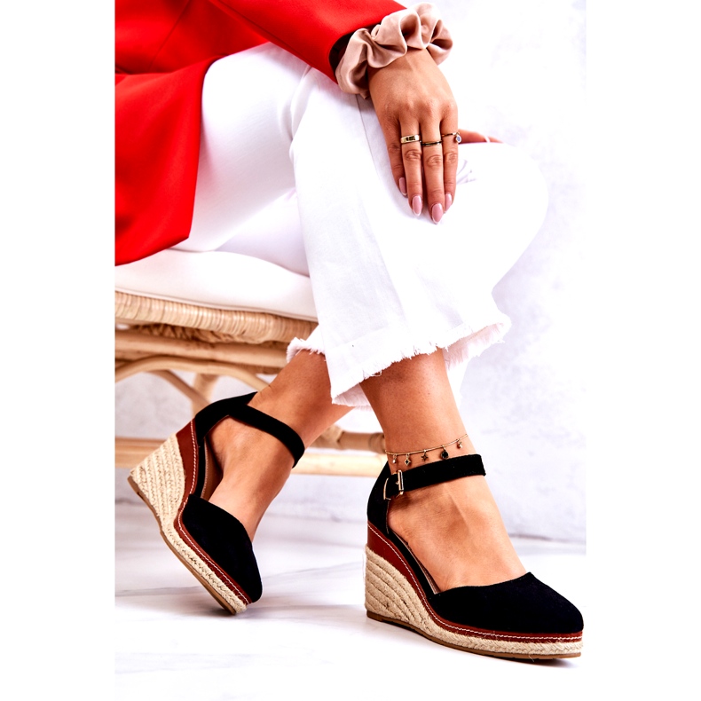 PS1 Women's Black Espadrilles On Wedges Tamarill 4