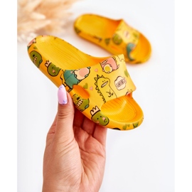 WJ1 Light Children's Slippers Dinosaurs Orange Astro 1