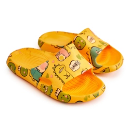 WJ1 Light Children's Slippers Dinosaurs Orange Astro 2