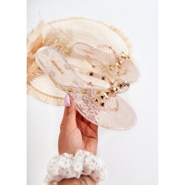 WJ1 Women's Nude Monise Rubber Flip Flops beige 2