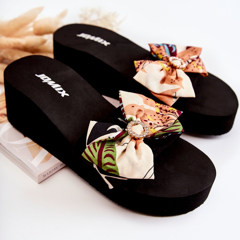 WJ1 Women's Beige Silana Foam Wedge Slippers multicolored 2