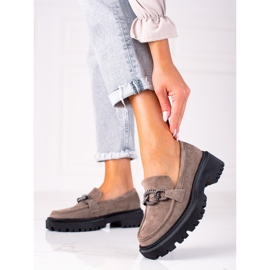 SHELOVET Loafers On The Platform brown 1