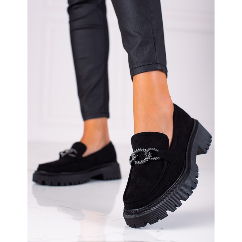 SHELOVET Loafers On The Platform black 1