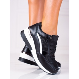 SHELOVET Women's sneakers black 2