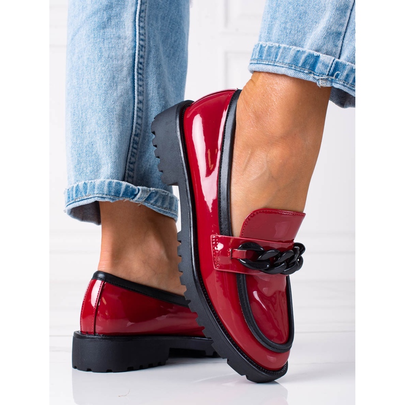 SHELOVET Fashionable loafers red 2