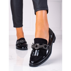 SHELOVET Stylish loafers black 1