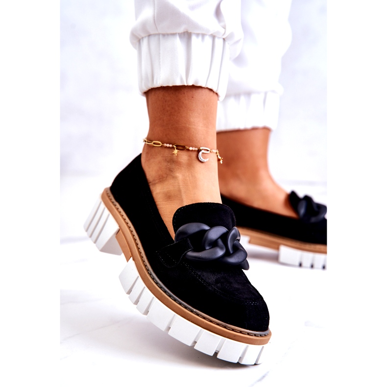PS1 Suede Loafers With Black Talisa Decoration 2