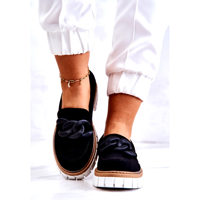 PS1 Suede Loafers With Black Talisa Decoration 4