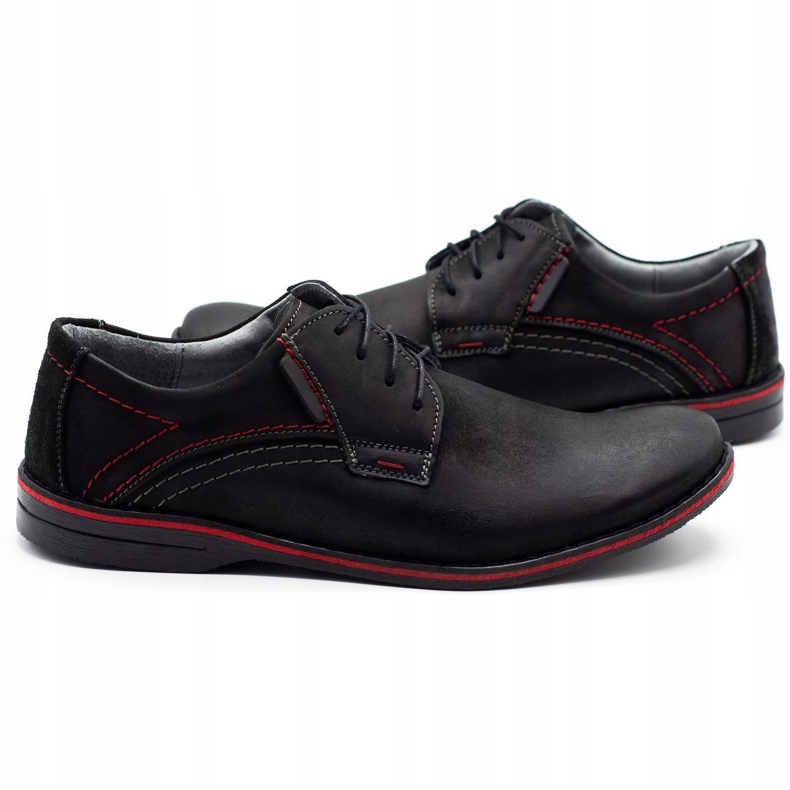 Olivier leather men's shoes 242 black 2