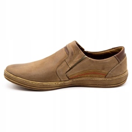 Olivier Men's leather loafers 520 brown 1