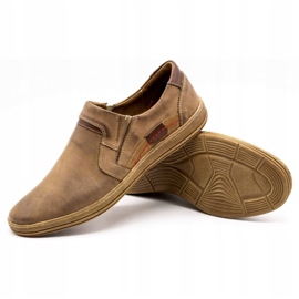 Olivier Men's leather loafers 520 brown 3
