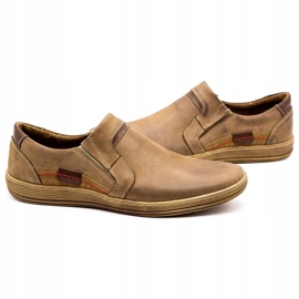 Olivier Men's leather loafers 520 brown 5