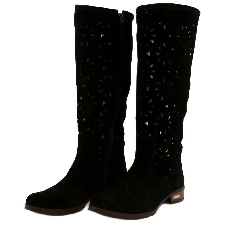 Olivier Women's openwork boots No black 2