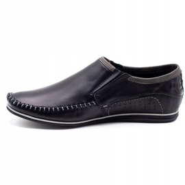 KOMODO Leather men's moccasins 847 black 1