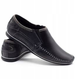 KOMODO Leather men's moccasins 847 black 3