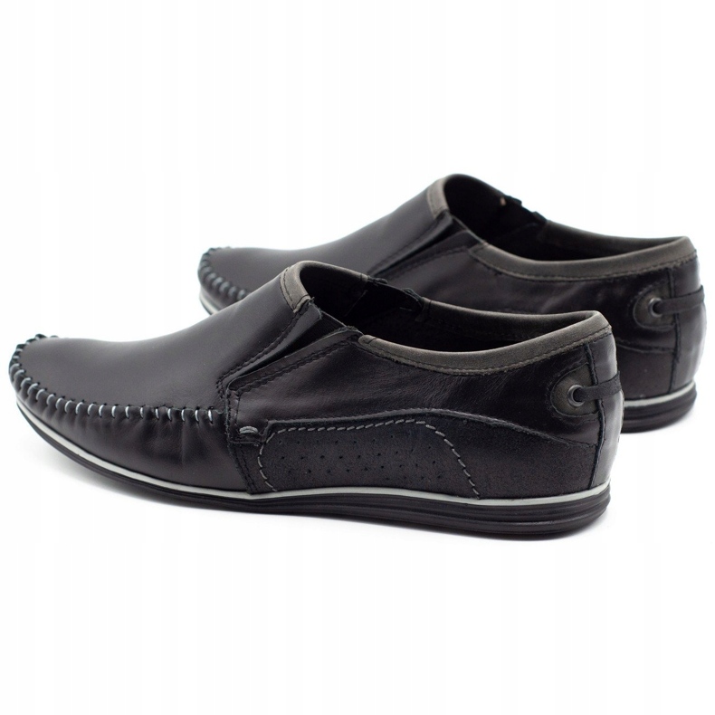 KOMODO Leather men's moccasins 847 black 4