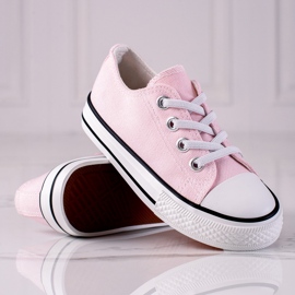 Pink Vico children's sneakers with elastic bands 1