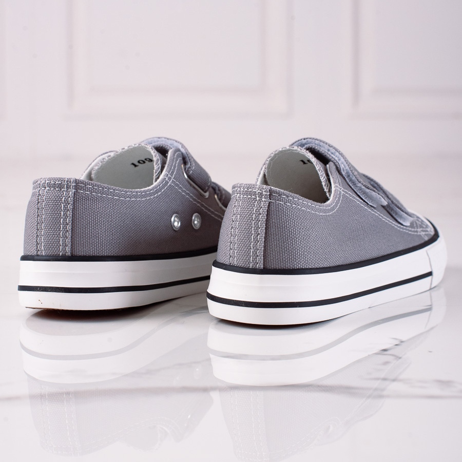 Grey velcro converse toddler best sale