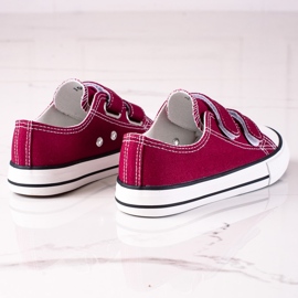 Velcro sneakers for children Vico burgundy red multicolored 1