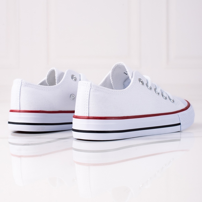 Lace-up children's sneakers Vico white 1