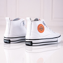 High Shelovet children's sneakers made of ecological leather in white 2