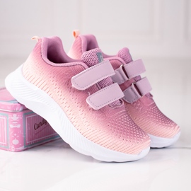 Children's Shelovet two-color Velcro sports shoes violet multicolored 1