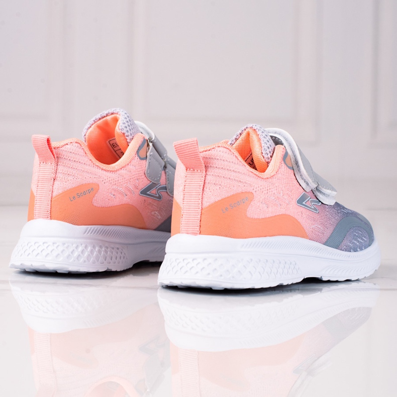 Shelovet children's sports shoes with Velcro closure orange gray grey 1 Shelovet children's sports shoes with Velcro closure orange gray grey 1