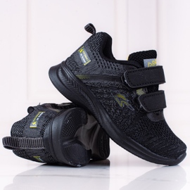 Boys' sneakers Shelovet gray and black fabric grey 1