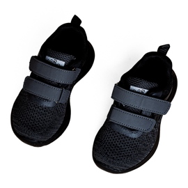 Shelovet boys' sneakers gray fabric black grey 1