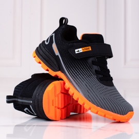 Vico boys' sports shoes with an orange sole black grey 1 Vico boys' sports shoes with an orange sole black grey 1