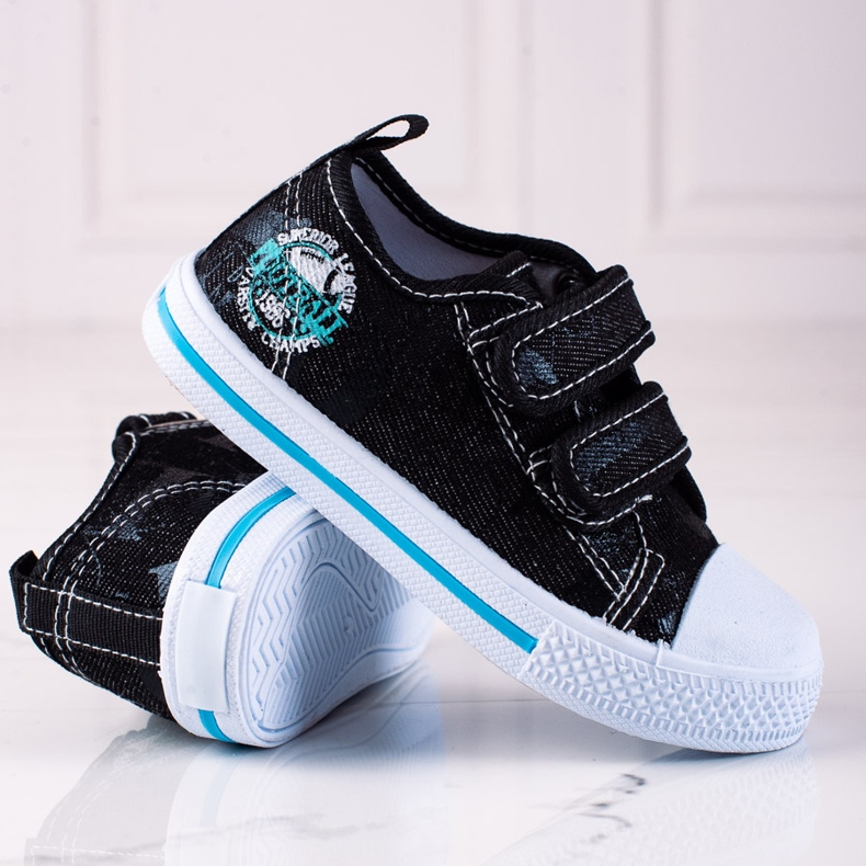 Shelovet boys' sneakers with velcro black 2