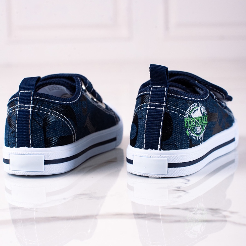 Shelovet boys' sneakers with velcro navy blue 1