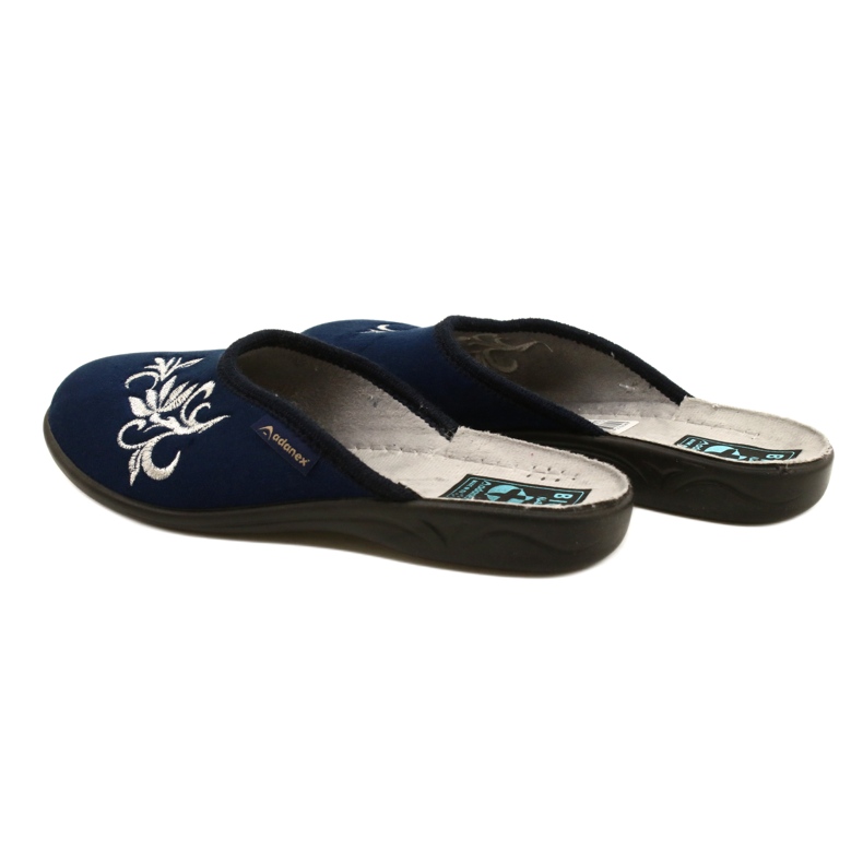 Adanex 27860 navy blue velor slippers 6